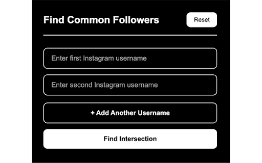 Intersector For Instagram  from Chrome web store to be run with OffiDocs Chromium online