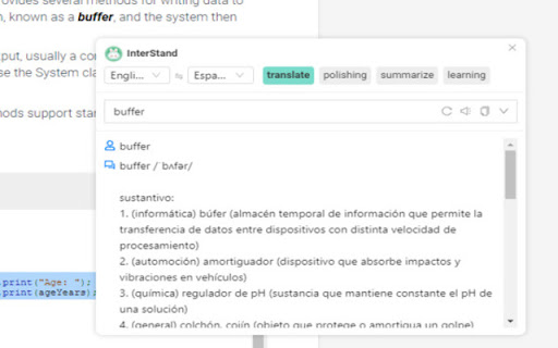 InterStand AI Translator  Reading Assistant  from Chrome web store to be run with OffiDocs Chromium online
