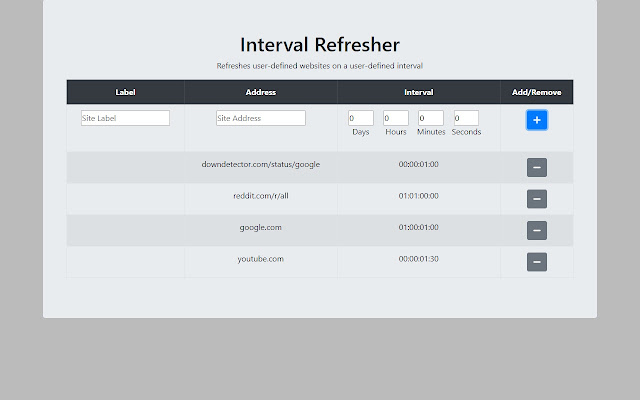 Interval Refresher  from Chrome web store to be run with OffiDocs Chromium online