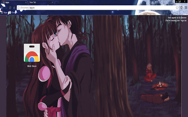 Inuyasha SangoxMiroku Theme 1440x1105  from Chrome web store to be run with OffiDocs Chromium online