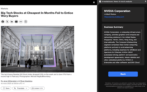 Investabloom: AI GPT Stock  Crypto Analysis  from Chrome web store to be run with OffiDocs Chromium online