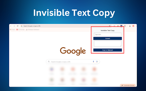 Invisible Text Copy  from Chrome web store to be run with OffiDocs Chromium online