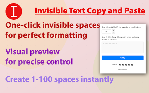 Invisible Text Copy Paste  from Chrome web store to be run with OffiDocs Chromium online