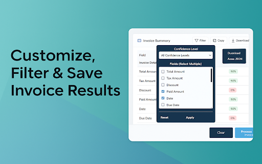 Invoice to CSV Converter  from Chrome web store to be run with OffiDocs Chromium online