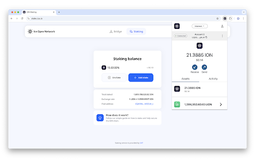 ION Wallet  from Chrome web store to be run with OffiDocs Chromium online