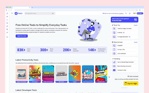 IO Tools Quick Access  from Chrome web store to be run with OffiDocs Chromium online