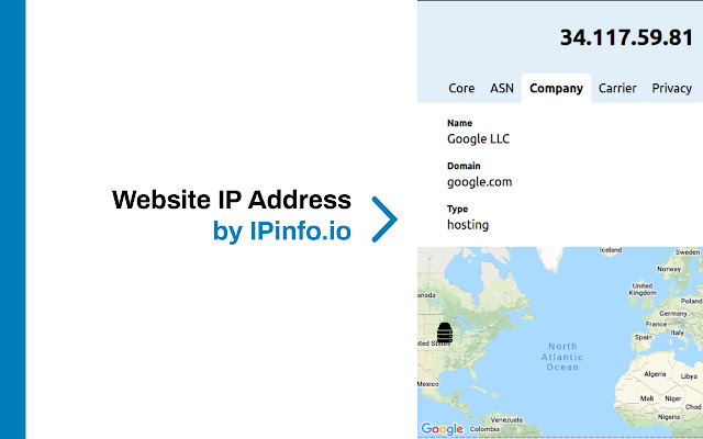 IP Address Information by IPinfo.io  from Chrome web store to be run with OffiDocs Chromium online