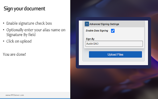 IPFW Wallet  from Chrome web store to be run with OffiDocs Chromium online