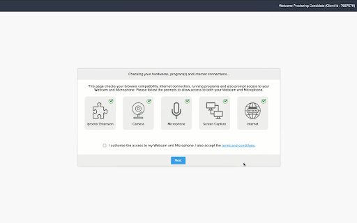 iProctor Extension Assess App  from Chrome web store to be run with OffiDocs Chromium online