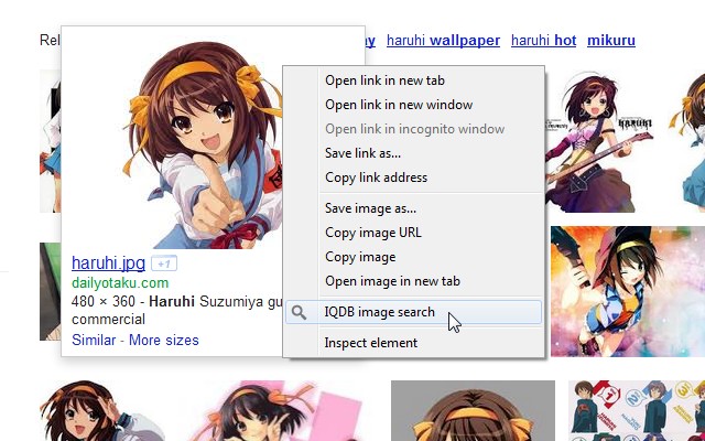 IQDB Context  from Chrome web store to be run with OffiDocs Chromium online