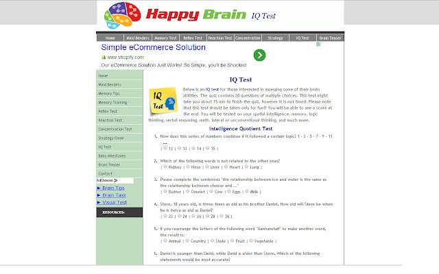 IQ Test  from Chrome web store to be run with OffiDocs Chromium online