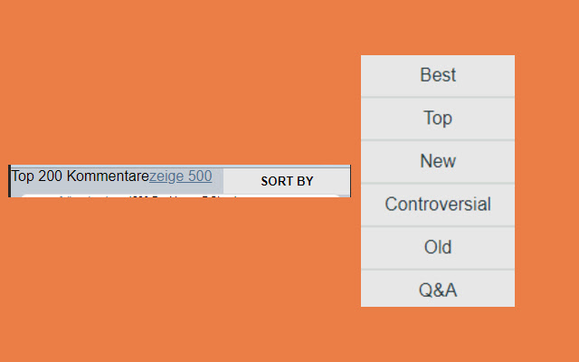 iredditSort  from Chrome web store to be run with OffiDocs Chromium online