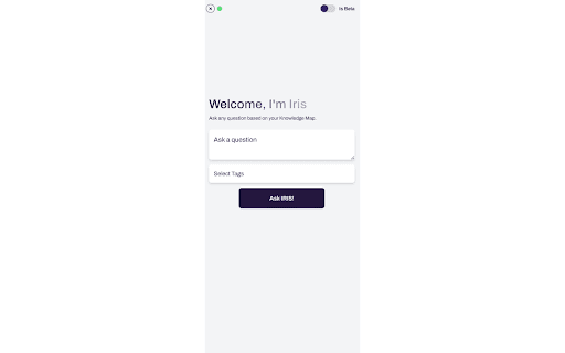IRIS AI Browser Extension  from Chrome web store to be run with OffiDocs Chromium online