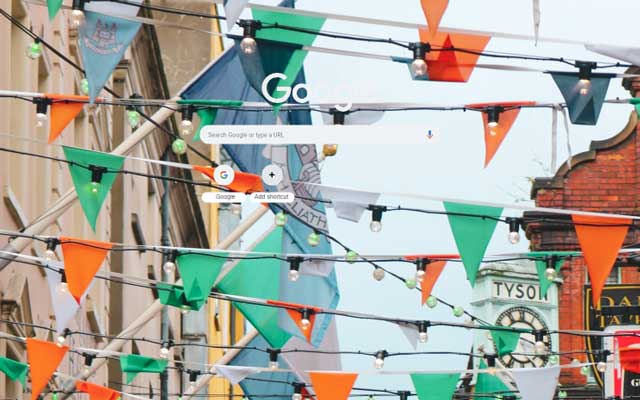 Irish Flag on the Street  from Chrome web store to be run with OffiDocs Chromium online