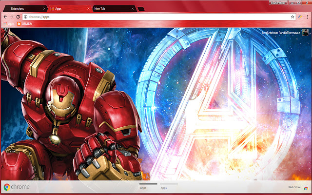 IronMans Hulk Buster Avengers  from Chrome web store to be run with OffiDocs Chromium online