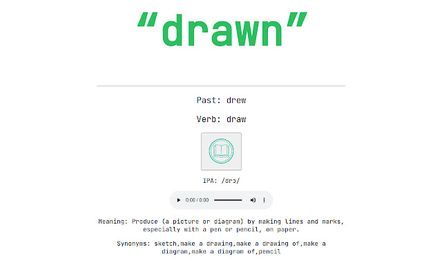 Irregular Verb  from Chrome web store to be run with OffiDocs Chromium online