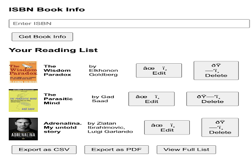 ISBN Book Info  from Chrome web store to be run with OffiDocs Chromium online