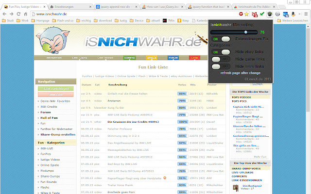 Isnichwahr.de Pro Addon از فروشگاه وب Chrome با OffiDocs Chromium به صورت آنلاین اجرا می شود