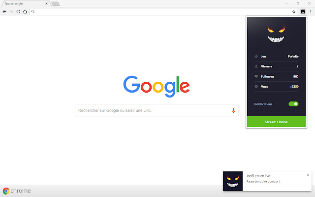 IsofilTV Alert  from Chrome web store to be run with OffiDocs Chromium online