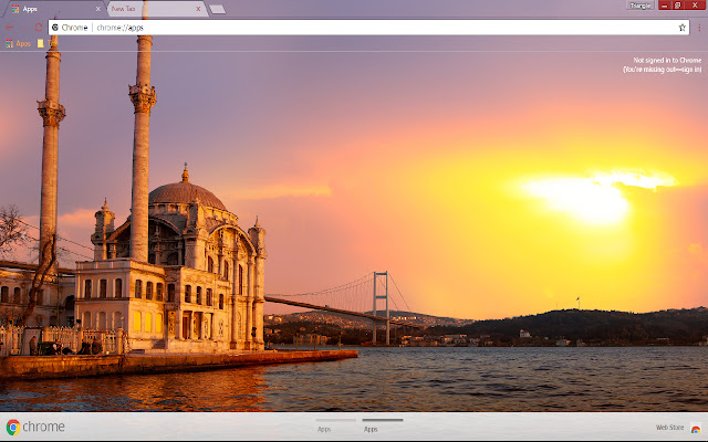 Istanbul bridge sunset 1920*1080  from Chrome web store to be run with OffiDocs Chromium online