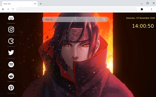 Itachi Uchiha Sharingan Live Wallpaper Naruto  from Chrome web store to be run with OffiDocs Chromium online