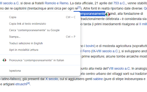 Italian Pronouncer Extension  from Chrome web store to be run with OffiDocs Chromium online