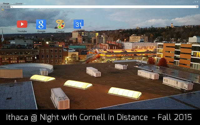 Ithaca @ Night with Cornell in Distance  from Chrome web store to be run with OffiDocs Chromium online