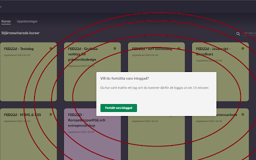 Itslearning disable auto logout  from Chrome web store to be run with OffiDocs Chromium online