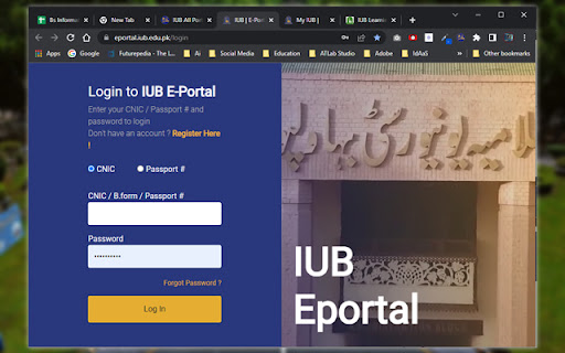 IUB Portals | All In One |  from Chrome web store to be run with OffiDocs Chromium online