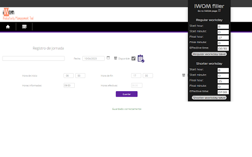 IWOM filler  from Chrome web store to be run with OffiDocs Chromium online