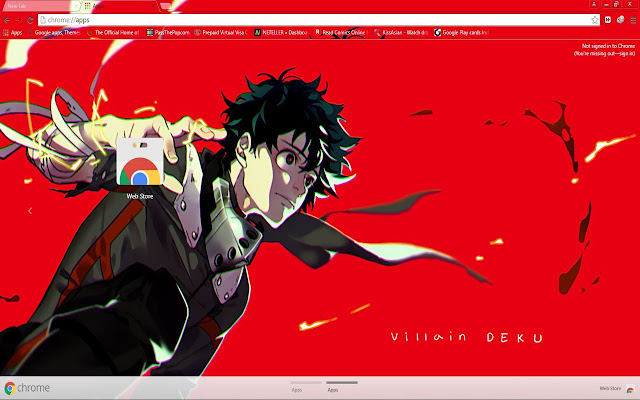Izuku Midoriya Villain  from Chrome web store to be run with OffiDocs Chromium online