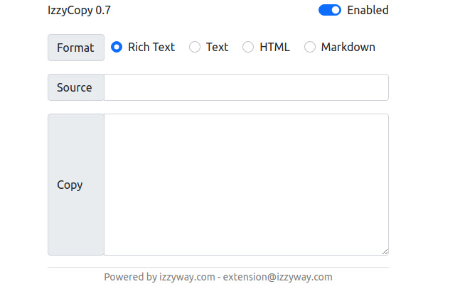 IzzyCopy  from Chrome web store to be run with OffiDocs Chromium online