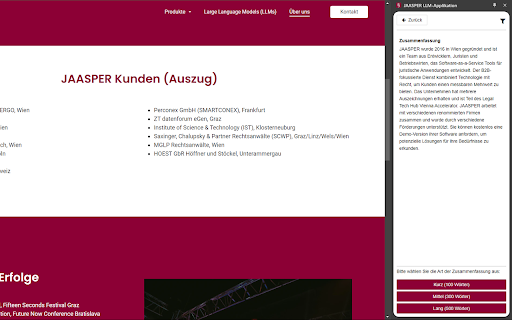 JAASPER LLM Applikation  from Chrome web store to be run with OffiDocs Chromium online