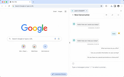 Jacks ChatGPT  from Chrome web store to be run with OffiDocs Chromium online