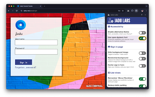 Jadu Labs  from Chrome web store to be run with OffiDocs Chromium online