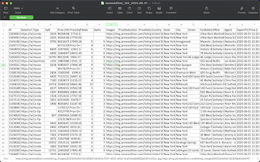 JamesEdition Real Estate Exporter  from Chrome web store to be run with OffiDocs Chromium online