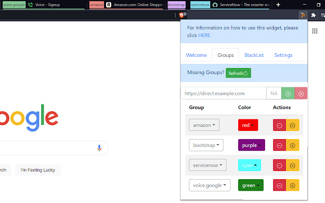 Jamesloons Chrome Auto Tab Grouping  from Chrome web store to be run with OffiDocs Chromium online