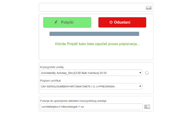 Jana digital signature module  from Chrome web store to be run with OffiDocs Chromium online