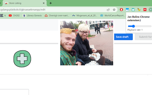 Jan Balin Playback Speed  from Chrome web store to be run with OffiDocs Chromium online