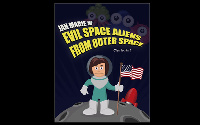 Jan Marie  the Space Aliens from Outerspace  from Chrome web store to be run with OffiDocs Chromium online