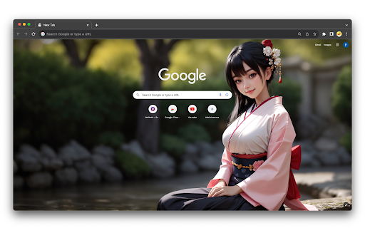 Japan Girl in the Garden  from Chrome web store to be run with OffiDocs Chromium online