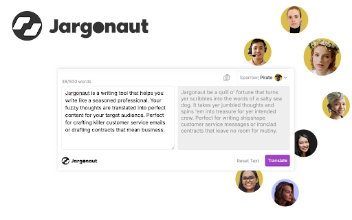 Jargonaut  from Chrome web store to be run with OffiDocs Chromium online