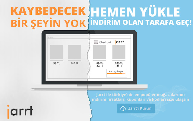 Jarrt indirim ve kupon takibi asistanınız  from Chrome web store to be run with OffiDocs Chromium online