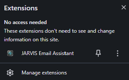 JARVIS Email Assistant  from Chrome web store to be run with OffiDocs Chromium online