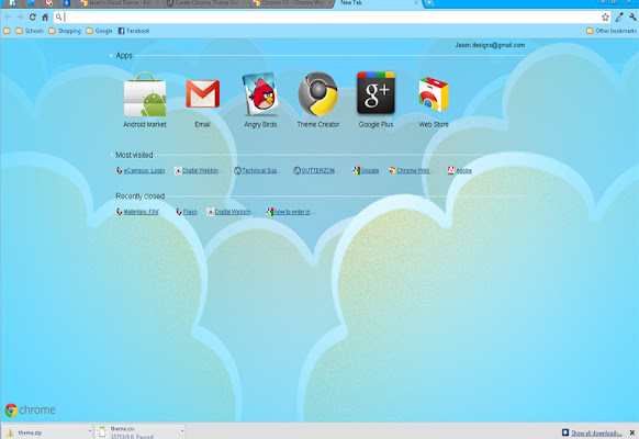 Jasens Cloud Theme  from Chrome web store to be run with OffiDocs Chromium online