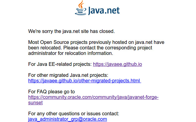 Rescrie URL Java.net din magazinul web Chrome pentru a fi rulat cu OffiDocs Chromium online