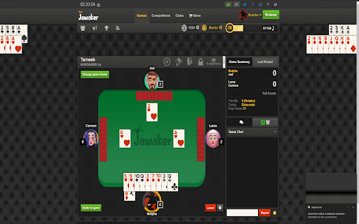 Jawaker Card Counter  from Chrome web store to be run with OffiDocs Chromium online