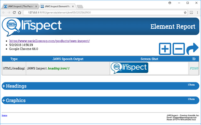 JAWSInspect จาก Chrome เว็บสโตร์ที่จะรันด้วย OffiDocs Chromium ทางออนไลน์