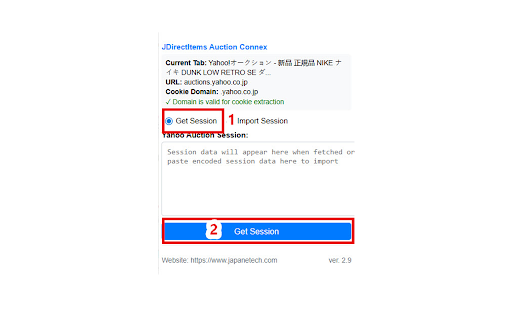 JDirectItems Auction Connex  from Chrome web store to be run with OffiDocs Chromium online