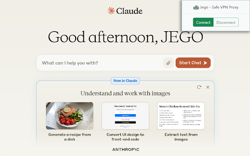 Jego Free VPN for Copilot, ChatGPT  from Chrome web store to be run with OffiDocs Chromium online